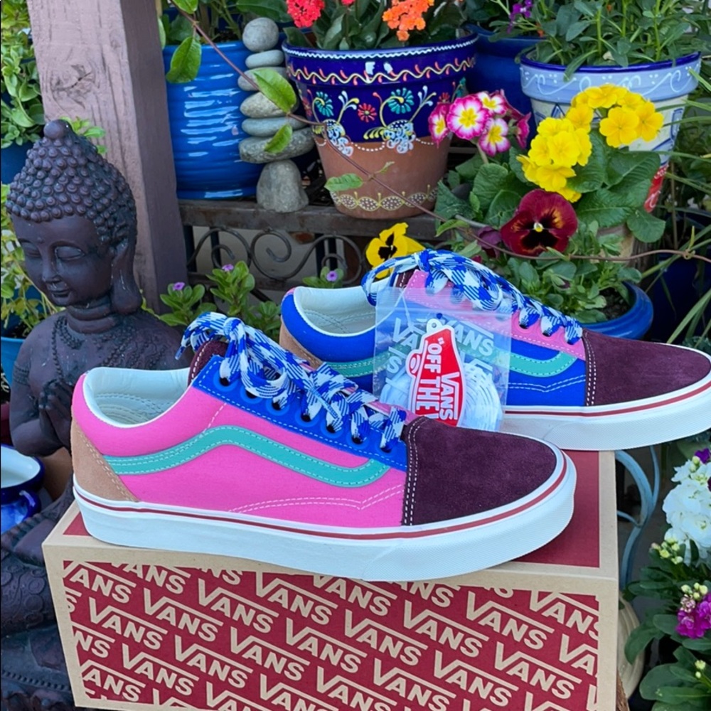 NIB Multicolor Old Skool Vans Sz 9.5 - Picture 12 of 15